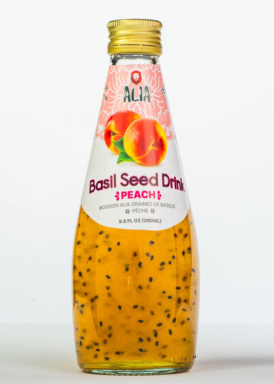 Alia Basil seed Drink Peach 12pc