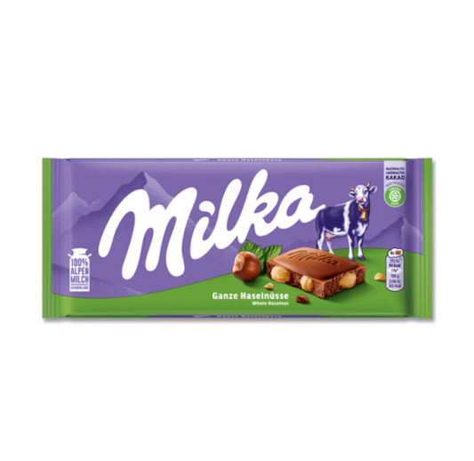 Milka bar whole hazelnut 95g