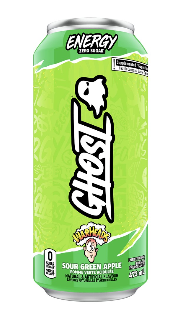 Ghost Sour Green Apple Warheads Energy Drink 473ml