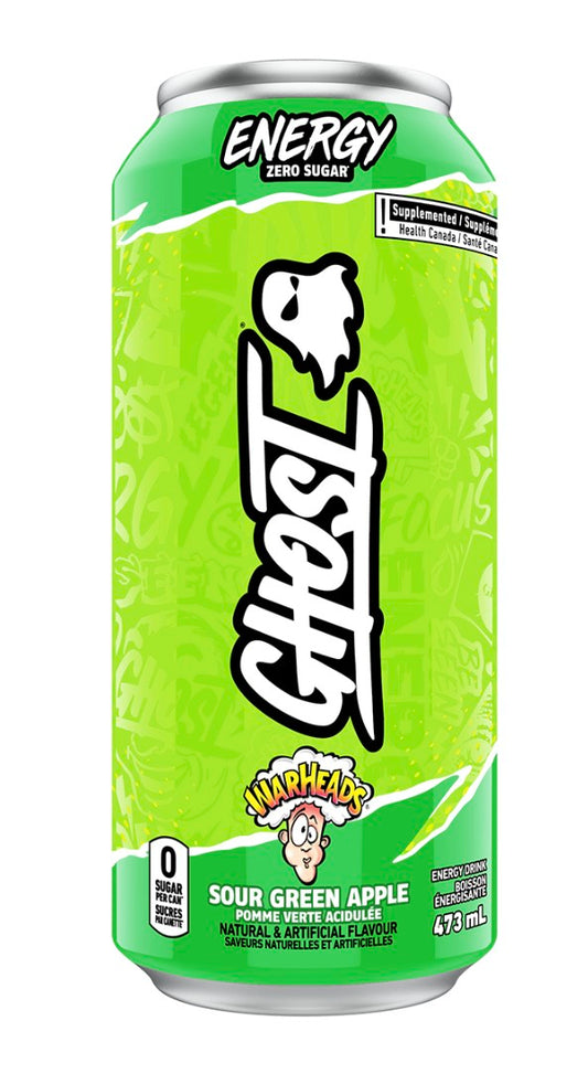 Ghost Sour Green Apple Warheads Energy Drink 473ml